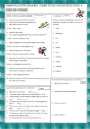English Worksheet: reading exam/activities: Crime story collection. Penguin level 4