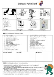 English Worksheet: Crime and Punishment