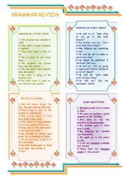 English Worksheet: GRAMMAR REVIEW