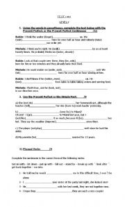 English Worksheet: grammar test