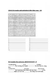 English worksheet: grammar test 1