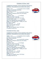 English Worksheet: complete the dialogue