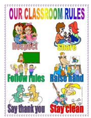 English Worksheet: Classroom Rules