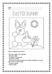 English Worksheet: EASTER BUNNY