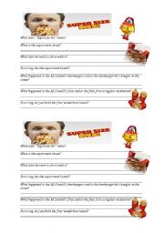 English Worksheet: Supersize me