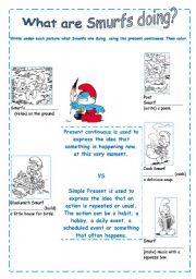 English Worksheet: Present continuous