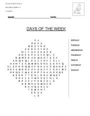 English worksheet: Days, Months, and seasons