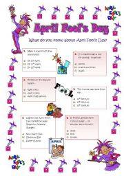 English Worksheet: APRIL FOOLS DAY  -  QUIZ