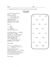 English Worksheet: Present simple song