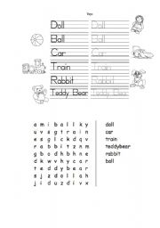 English Worksheet: Toys