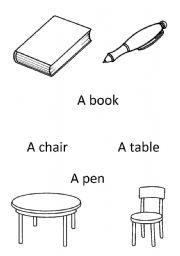 English Worksheet: school things