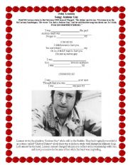 English Worksheet: Past continuous - John Lennon song