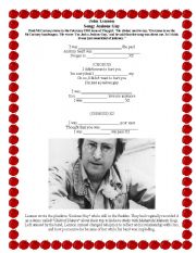 English worksheet: Past continuous - John Lennon song