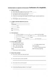 English Worksheet: Video activity on Confessions of a shopaholic