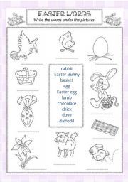 English Worksheet: Easter symbols