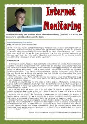 English Worksheet: Internet Monitoring