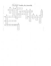 English Worksheet: Crossword on Numbers