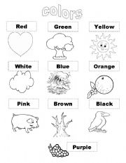 English Worksheet: colors