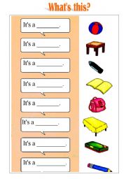 English Worksheet: Whats this