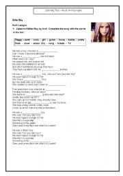 English Worksheet: Skater Boy 