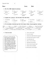 English Worksheet: Test- (diagnostic test)