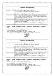 English Worksheet: The Budget Dollar, second form , Lesson E 8