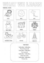 English Worksheet: toys