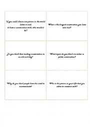 English Worksheet: Small talk for a lesson on Conversation