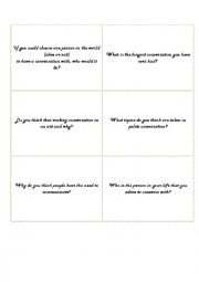 English worksheet: Small talk for a lesson on Conversation