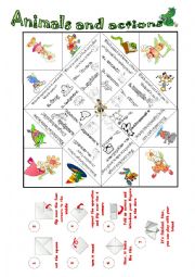 English Worksheet: Animals and sports catcher with riddles