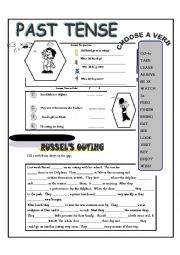 English Worksheet: RUSSELS OUTING SIMPLE PAST