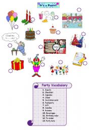 English Worksheet: Party Vocabulary