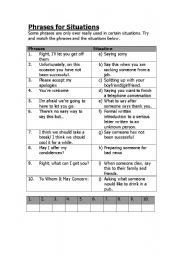 English Worksheet: Phrases