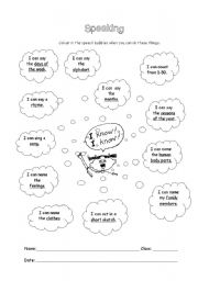 English Worksheet: speaking