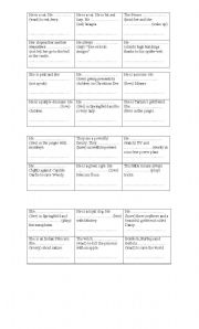 English Worksheet: bingo/guessing game!!!