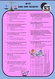 English Worksheet: Are you sexist? Quiz