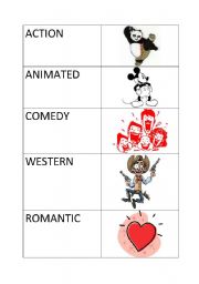 English worksheet: Movie genres matching exercise