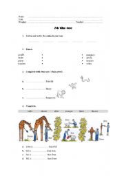 English worksheet: at the zoo