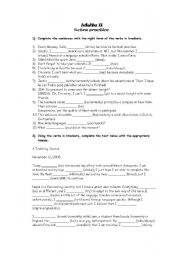 English Worksheet: Simple Present and Present Continuous