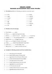 English Worksheet: Countables and Uncountables