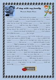 English Worksheet: A day with my family