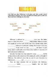 English Worksheet: Halloween