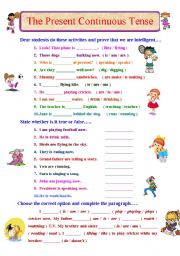 English Worksheet: Lets Practise Present Continuous Tense