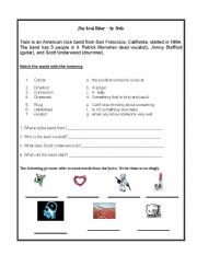 English Worksheet: Hey Soul Sister - song