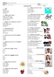 English Worksheet: Test 