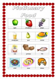 English Worksheet: Pictionary - Food