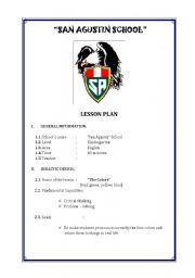 English Worksheet: LESSON PLAN ABOUT COLORS
