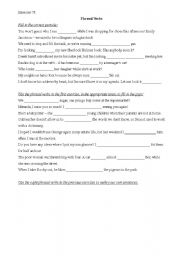 English Worksheet: PHRASAL VERBS - RUN and LOOK