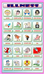 English Worksheet: Illness