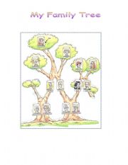 English Worksheet: My own family tree